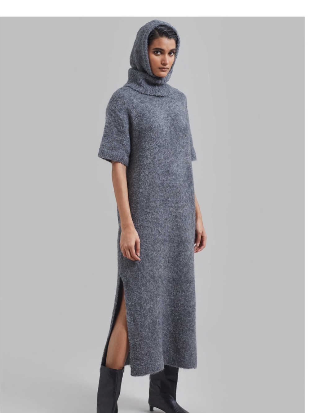 The Frankie Shop Luz Knit Dress - Grey